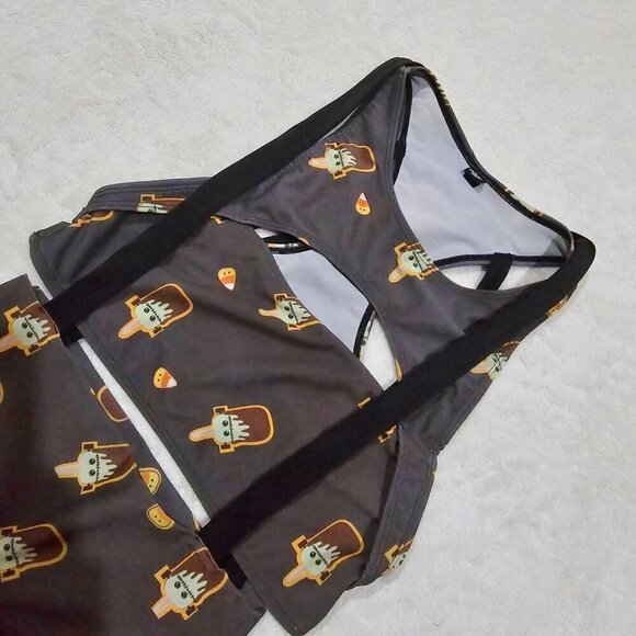 5&Adime ✦ Ice Cream Bikini Set ✦ Harness Strap Festival Swimwear Stretch Fit M - Picture 12 of 16